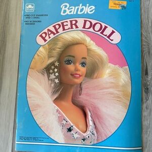 Barbie Paper Doll Set - Blue and Pink